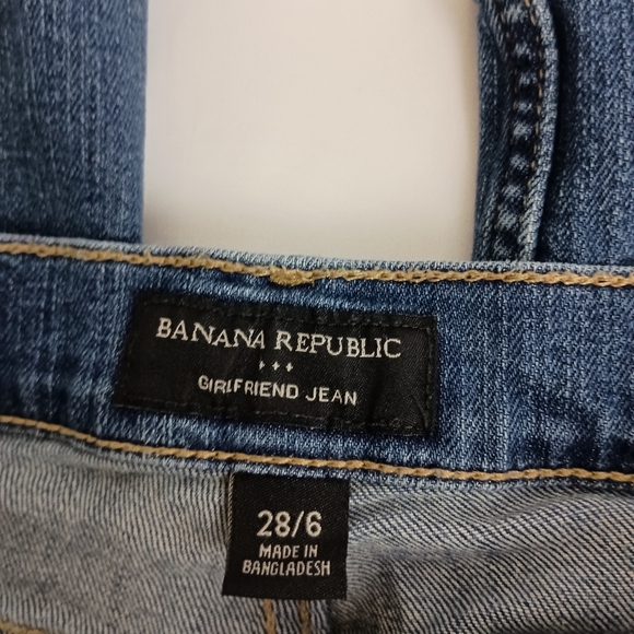 BANANA REPUBLIC Dark Blue Women's Girlfriend Designer Jeans (#1,402) - Picture 2 of 5